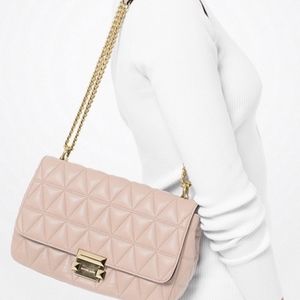 Michael Kors Soft Pink Sloan Quilted Shoulder Bag